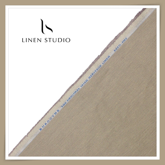 Burgoyne Pure Linen 60 Lea Twill Premium Suiting - Donkey Brown (NEW)