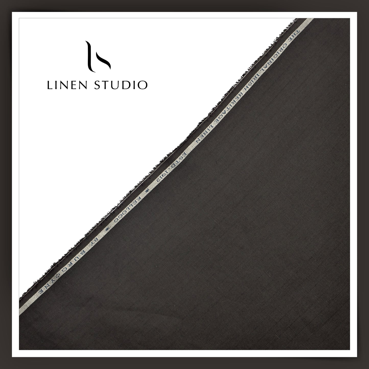 70 Lea Self Stripe Shirting by Burgoyne - Dark Grey
