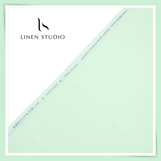 70 Lea Self Stripe Shirting by Burgoyne - Peppermint Green
