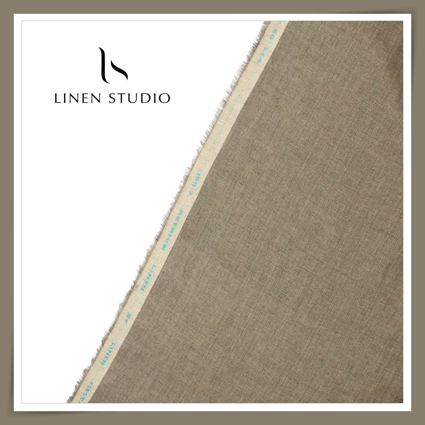 Linen Fiesta 60 Lea Plain Shirting - Beaver Beige (Fastest Selling)