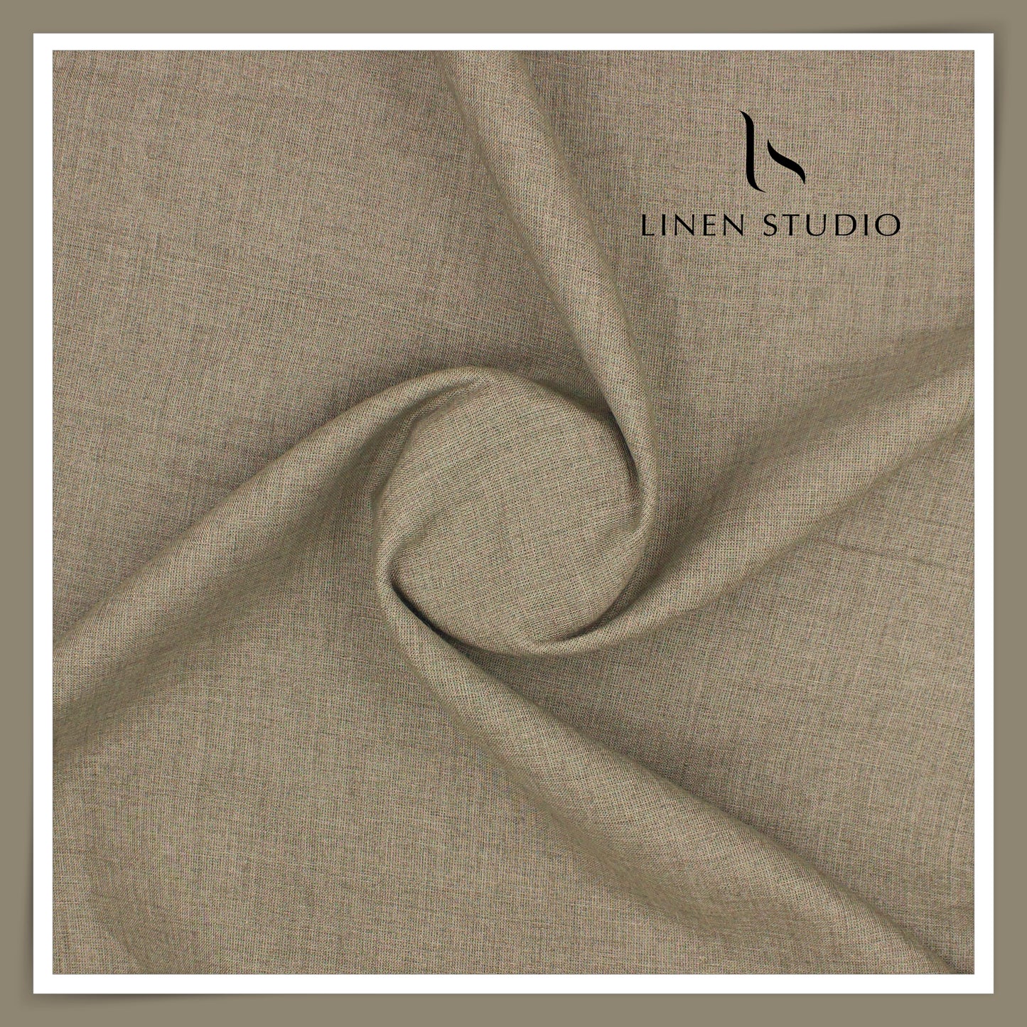 Linen Fiesta 60 Lea Plain Shirting - Beaver Beige (Fastest Selling)