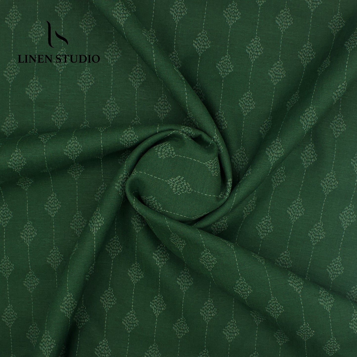 Burgoyne 60 Lea Premium Linen Printed - Dark Green (NEW)