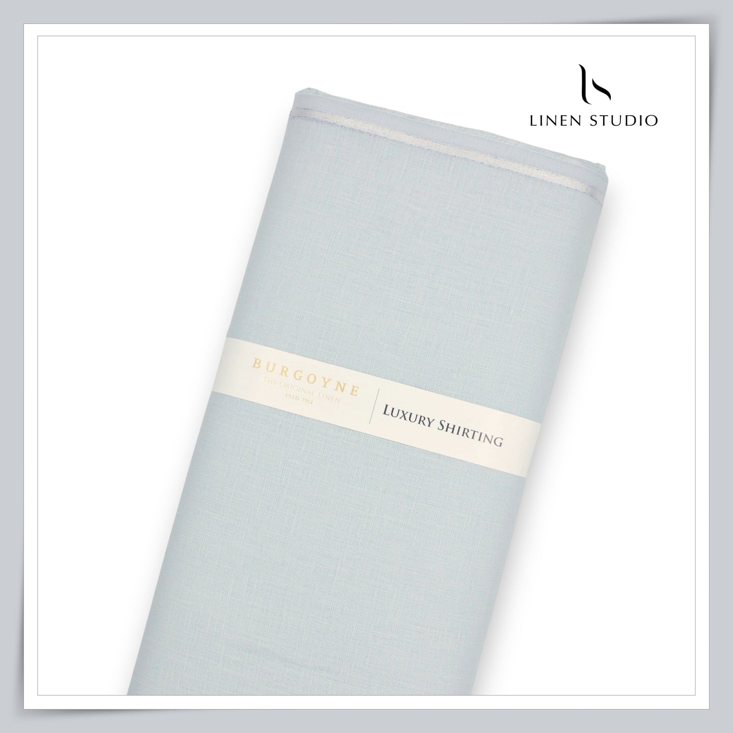 Burgoyne Premium Linen 70 Lea Plain Shirting - Pastel Blue (NEW) (Highest Selling)