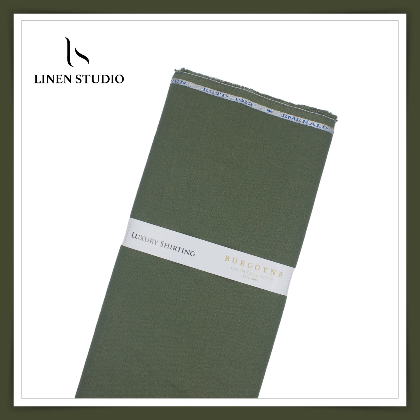 Burgoyne Premium Linen 70 Lea - Olive Green (NEW)