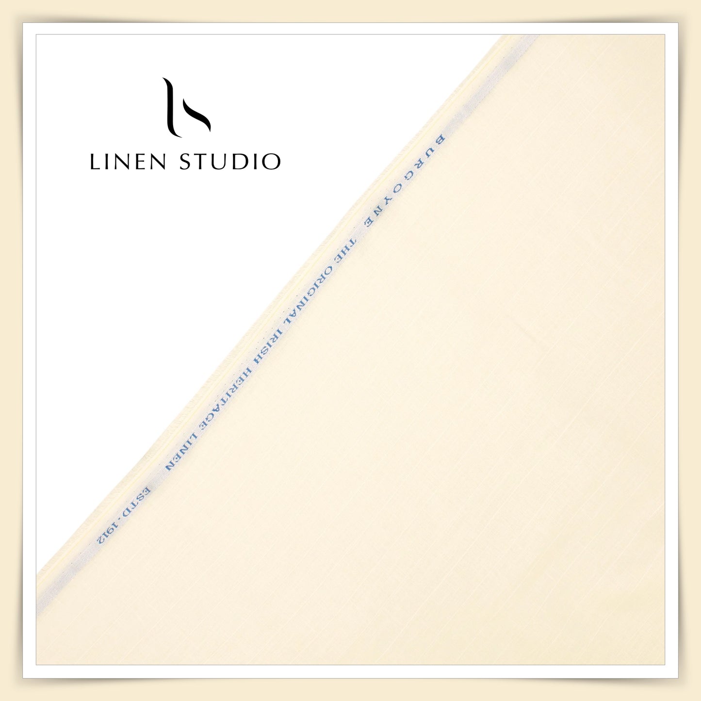 70 Lea Self Stripe Shirting by Burgoyne - Lightest Yellow (Fastest Selling) (NEW)