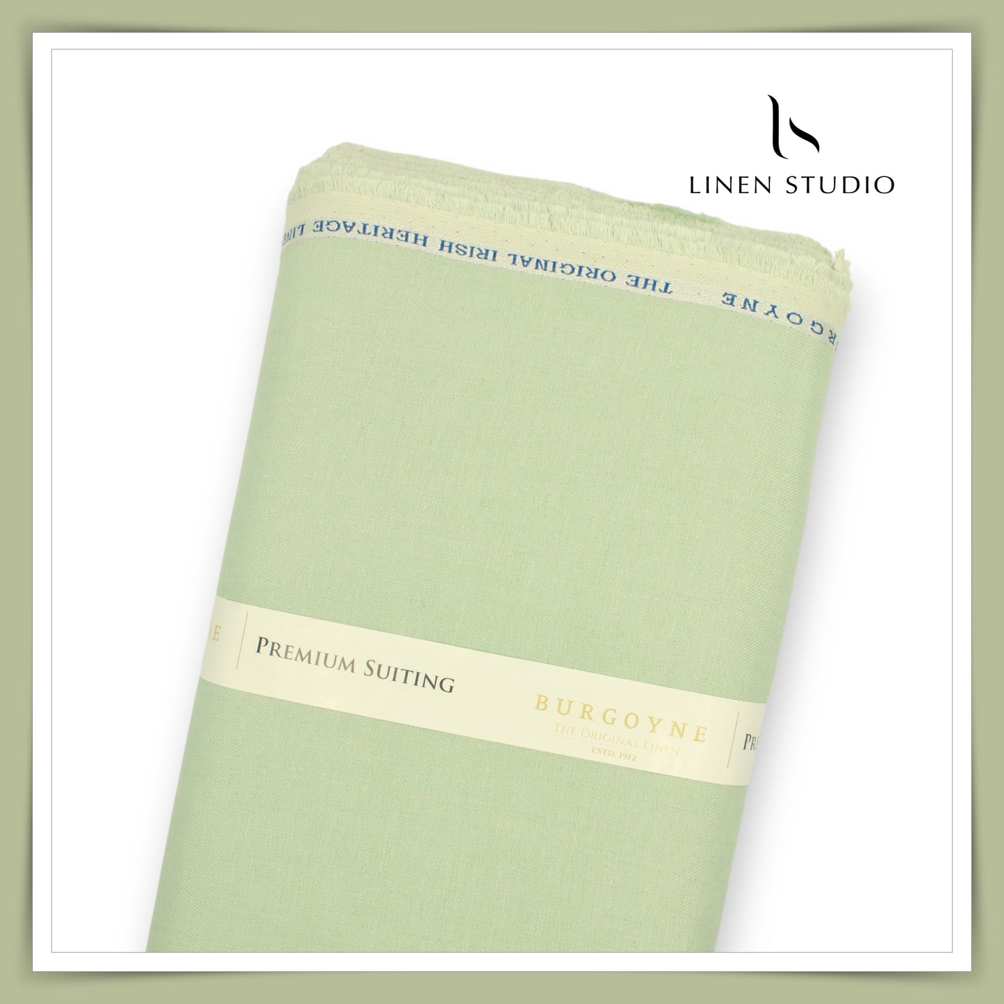 Burgoyne Pure Linen Premium Suiting - Pixie Green (Summer Collection)