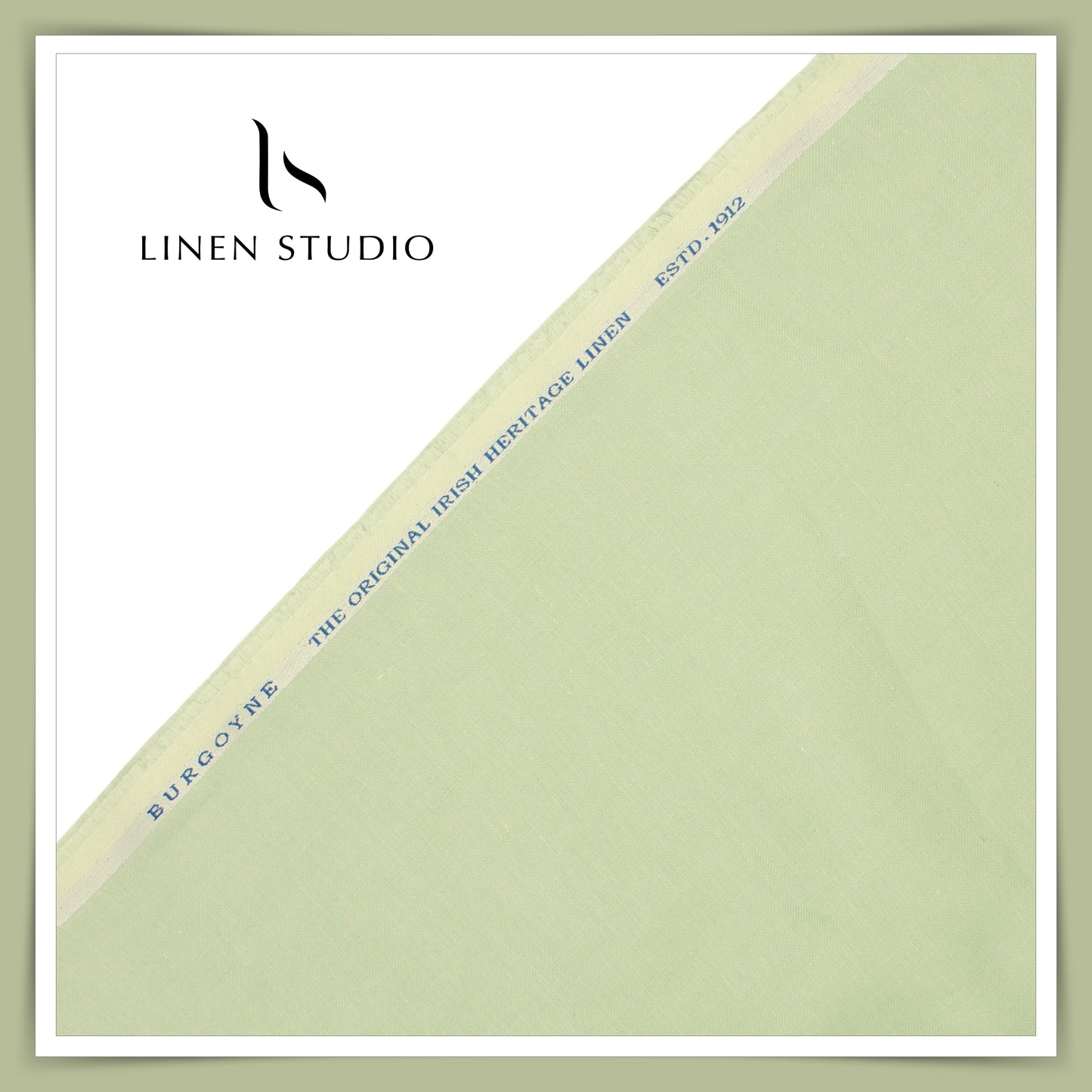 Burgoyne Pure Linen Premium Suiting - Pixie Green (Summer Collection)