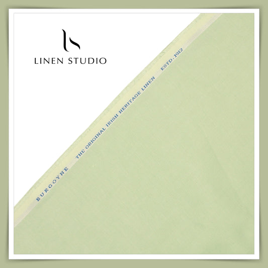 Burgoyne Pure Linen Premium Suiting - Pixie Green (Summer Collection)