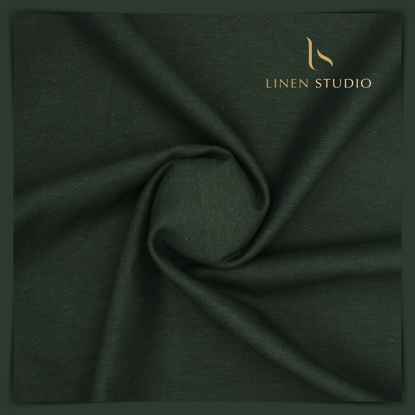 Burgoyne Pure Linen Plain Suiting - Green - Linen Studio