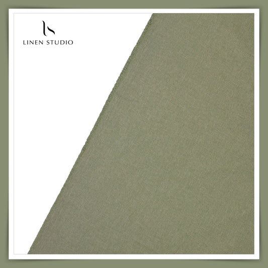 Cotton Blended Shirting by British Micros - Granite Green (50% SALE)