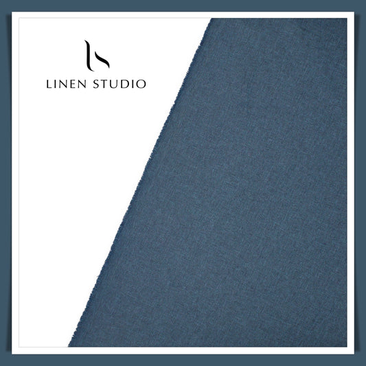 Cotton Blended Shirting by British Micros - Sea Blue (50% SALE)