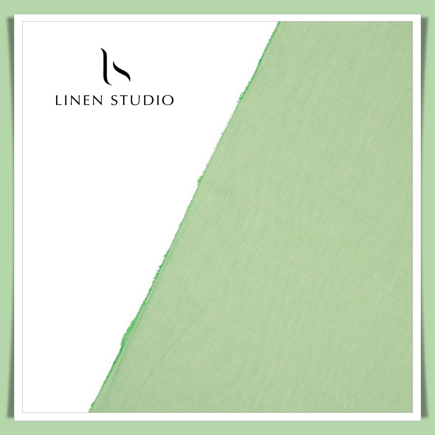 Cotton Blended Shirting by British Micros - Green Dobby Textured (50% SALE)