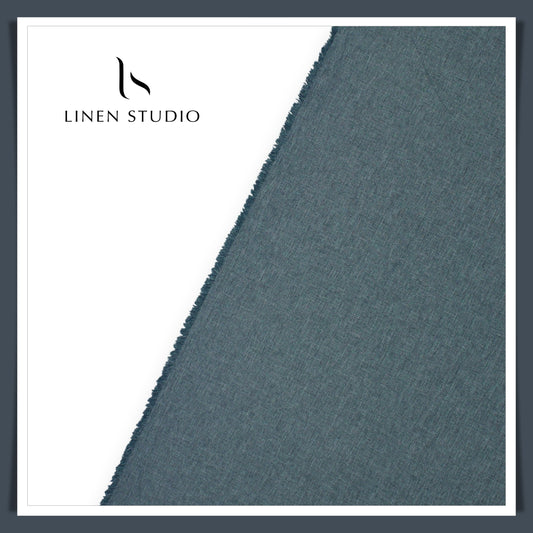 Cotton Blended Shirting by British Micros - Greenish Blue (50% SALE)