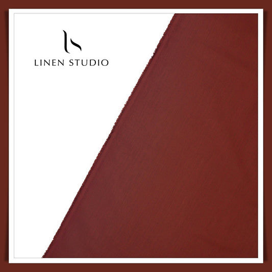 Cotton Blended Shirting by British Micros - Brick Red (50% SALE)