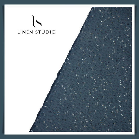 100% Cotton Superfine Printed Shirting - Space Blue Print (50% SALE)