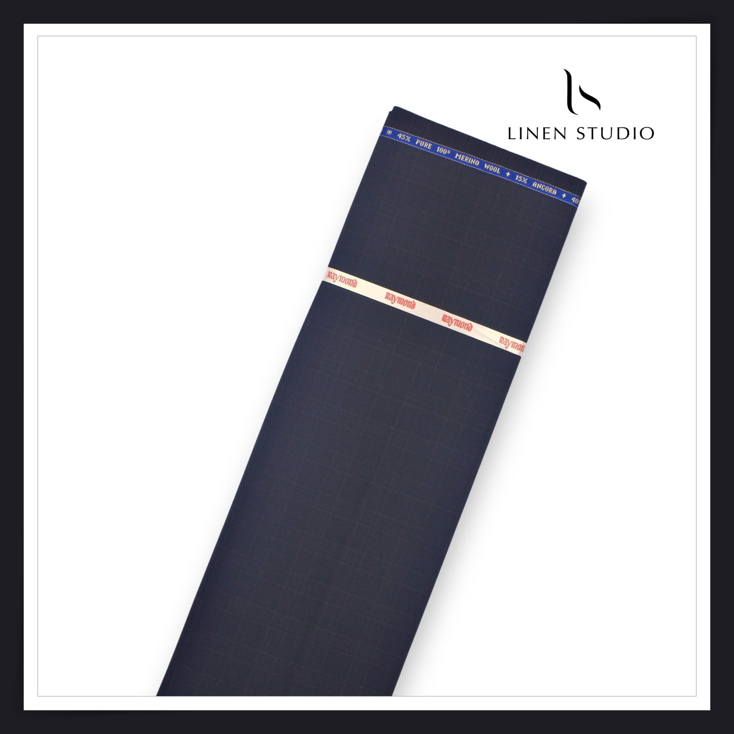 Raymond Expressions 100's Merino Wool Suiting - Grey Self Checks (NEW) (Last Few Mtrs)