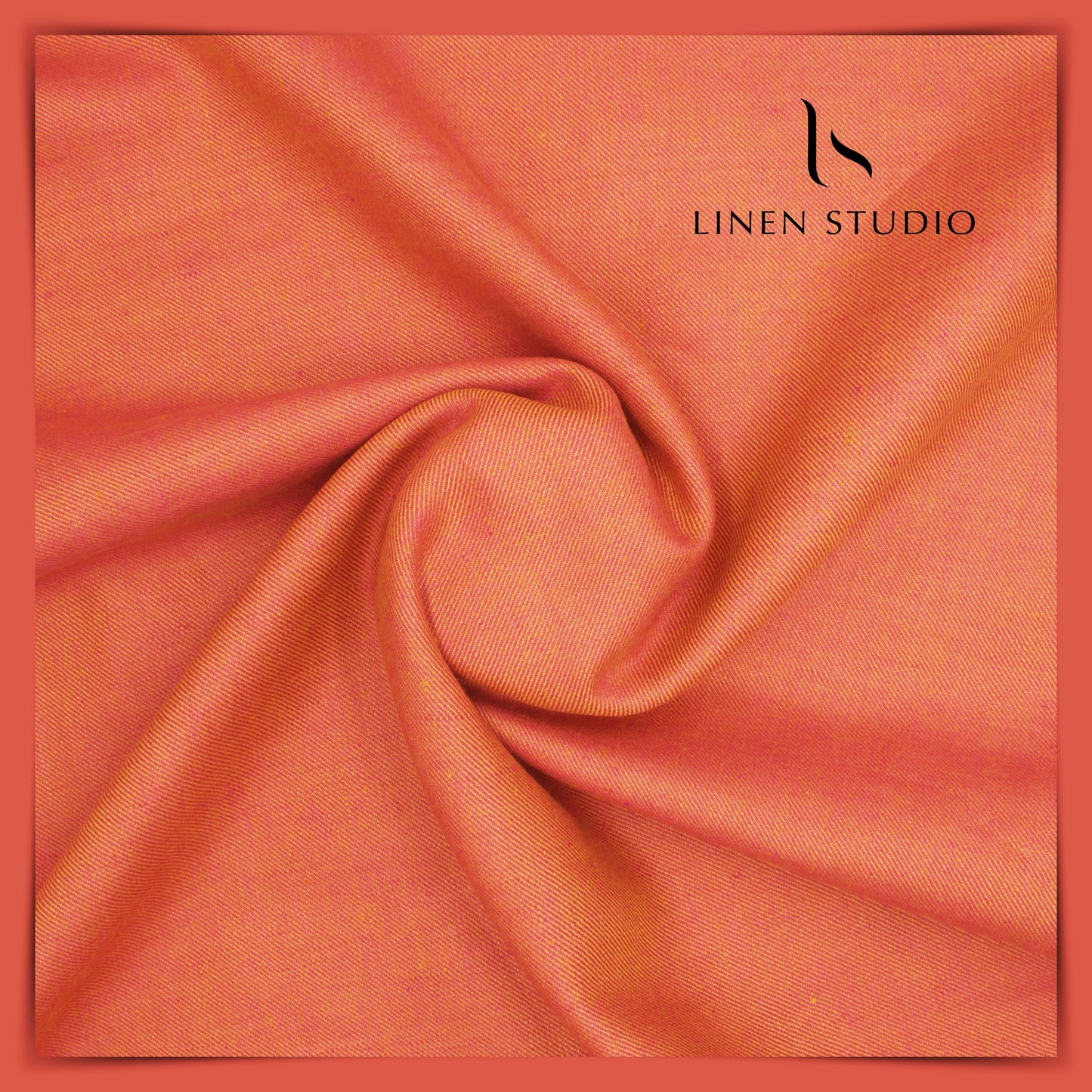 Burgoyne Premium Linen Suiting - Bright Orange - Linen Studio