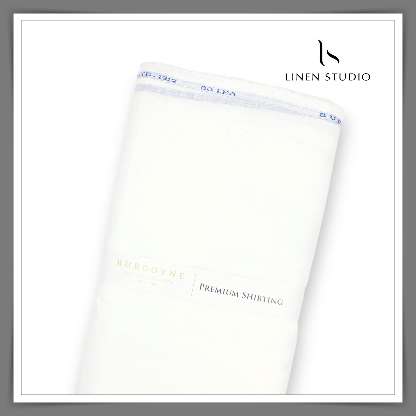 80 Lea Half White Shirting by Burgoyne (40% SALE)