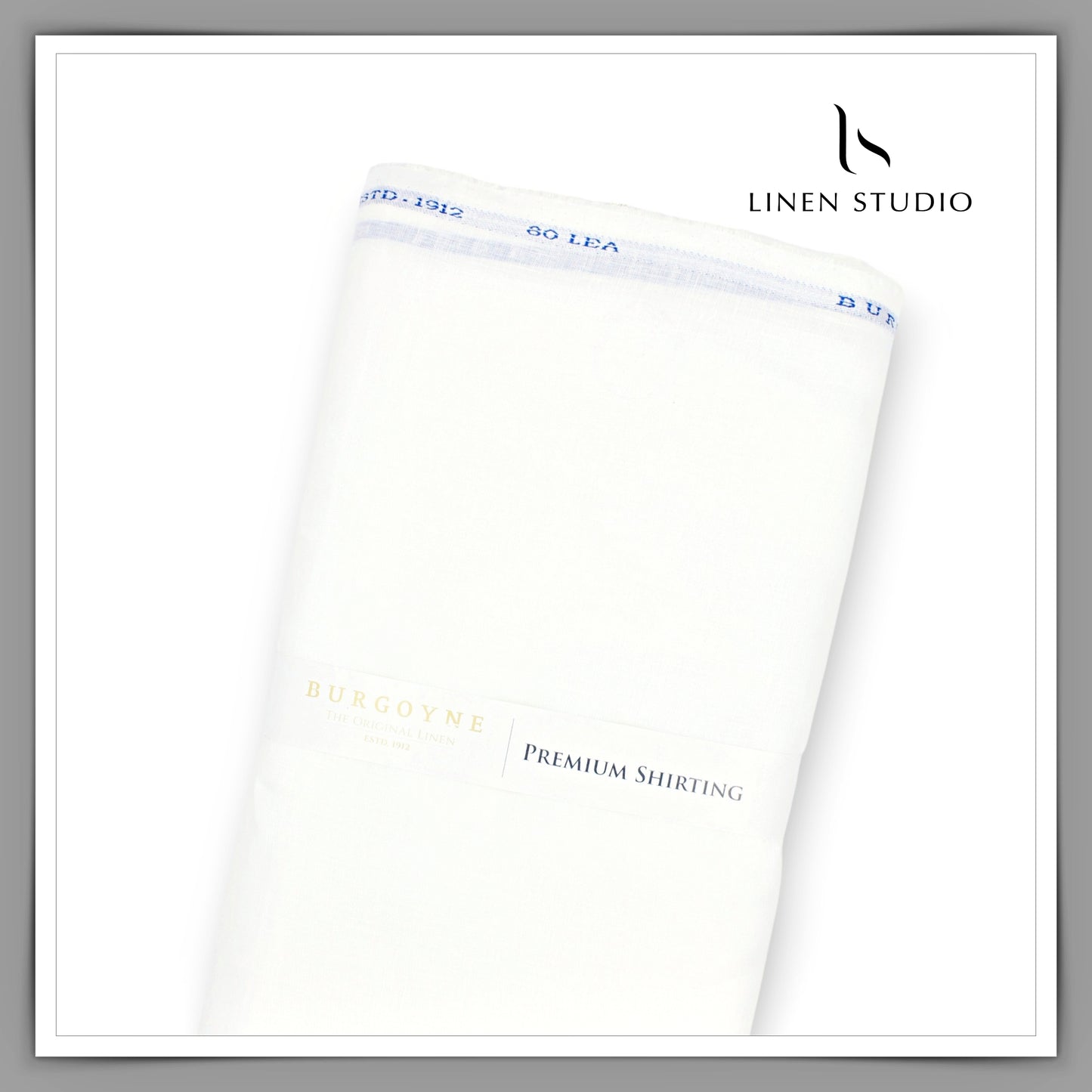 80 Lea Pure Linen Shirting by Burgoyne - White (40% SALE)