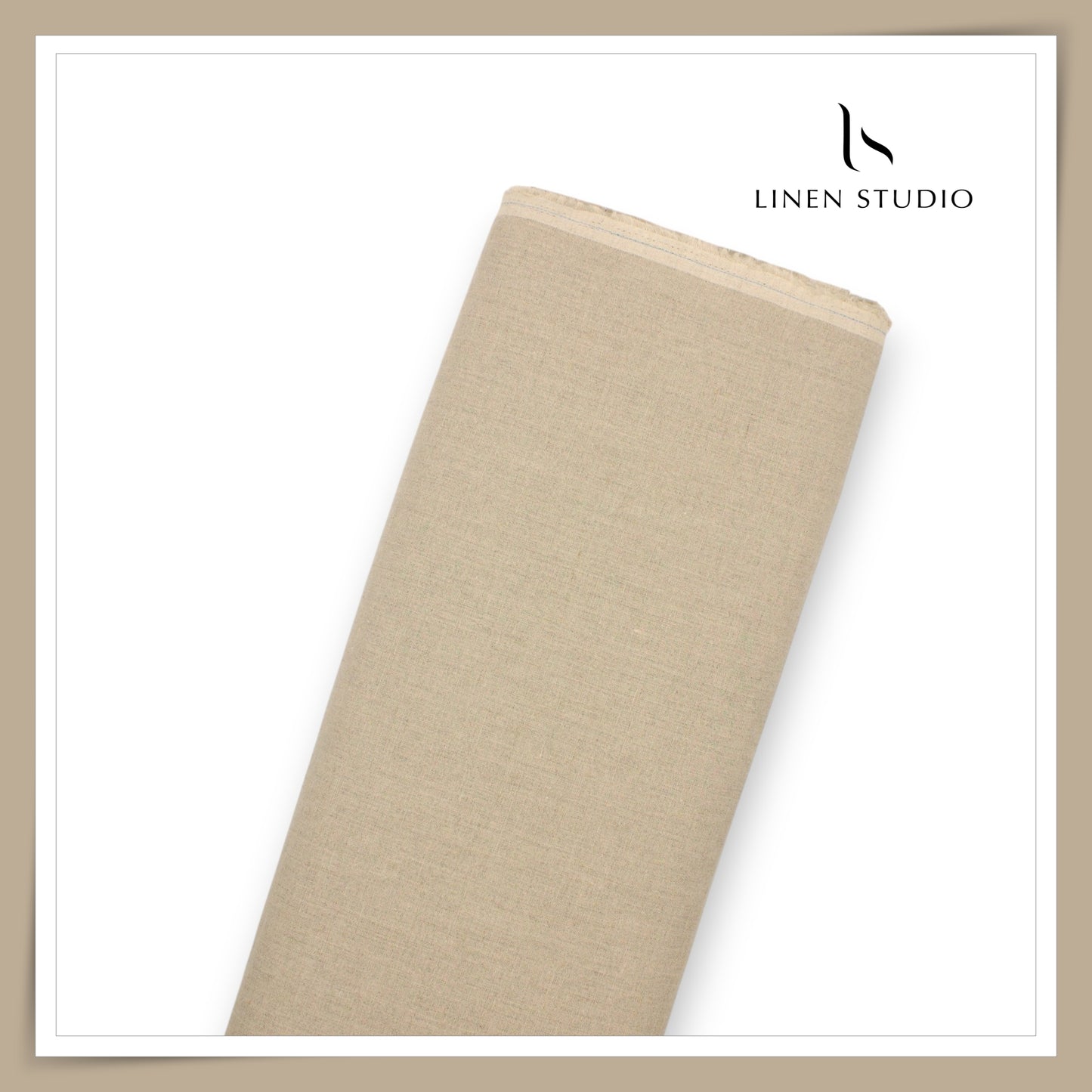 Linen Club 60 Lea Pure Linen Shirting W/O SEL - Natural (45% SALE) (NEW)