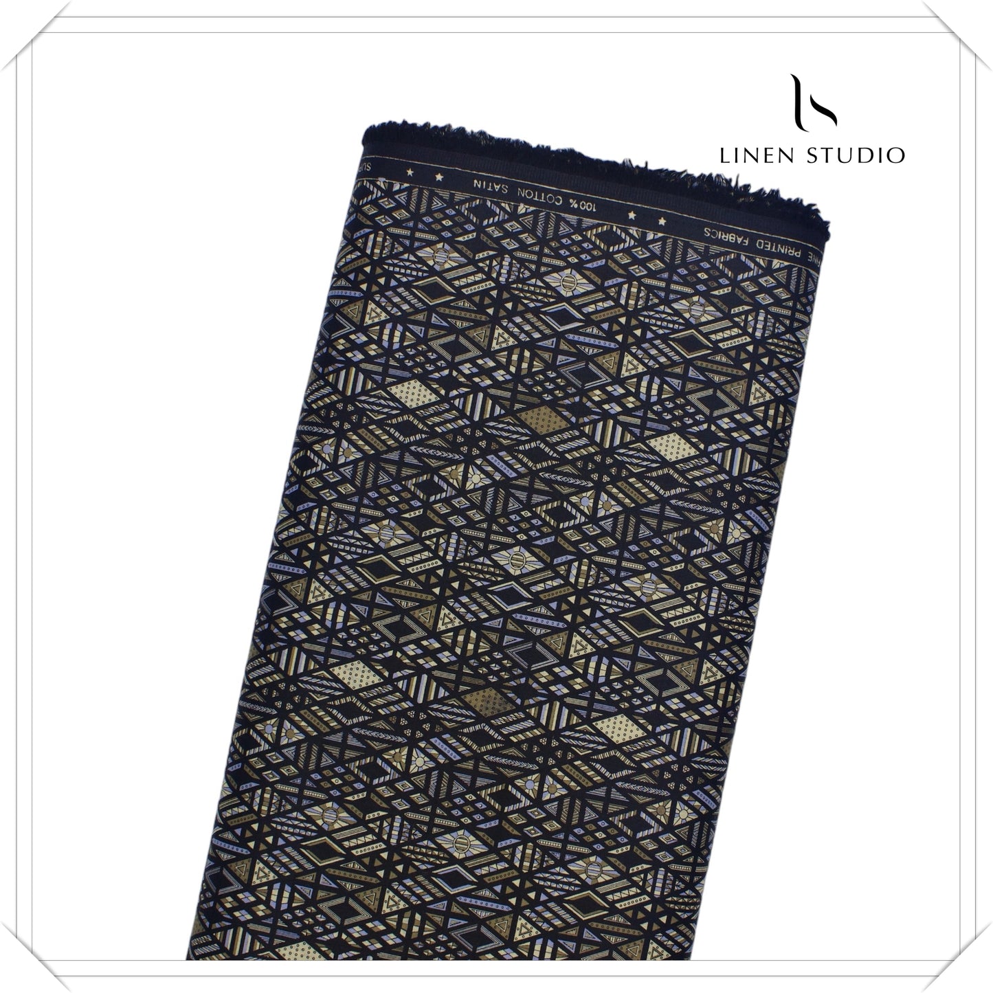 Digital Printed Cotton Satin - 04 - Linen Studio