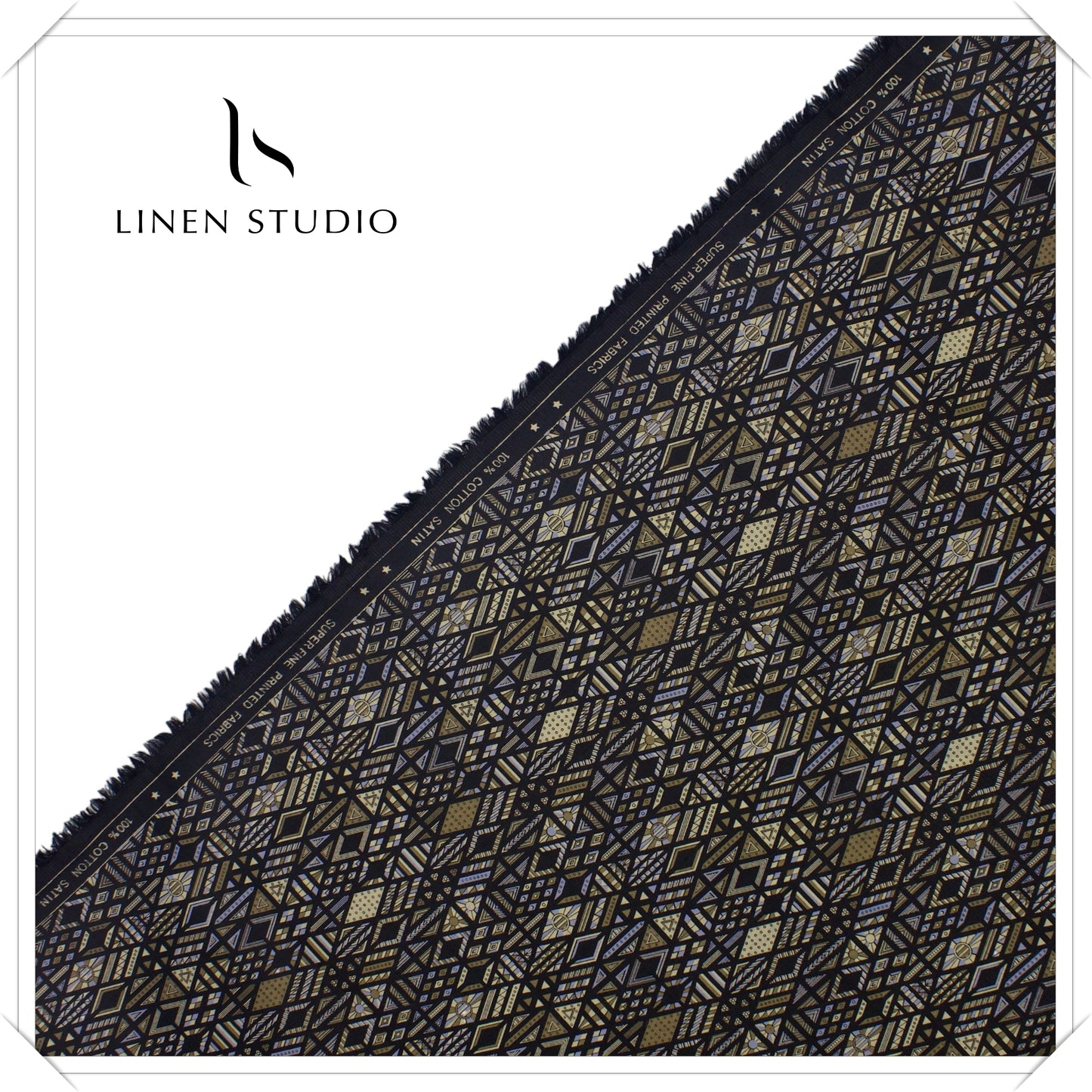 Digital Printed Cotton Satin - 04 - Linen Studio