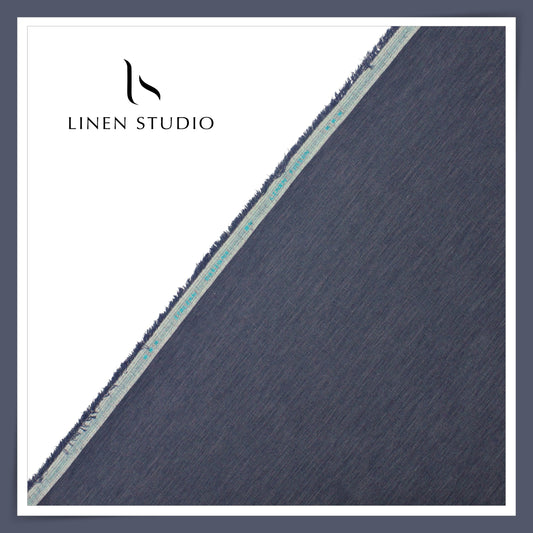 Fusion Fabric by Linen Fiesta, Cotton 70% & Linen 30% - River Bed (Last Pc)