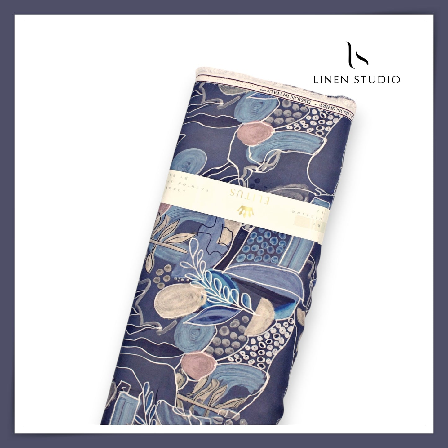 Silk & Giza Cotton Printed Premium Wrinkle Free Shirting by D&J Italy - Conceptual (NEW)