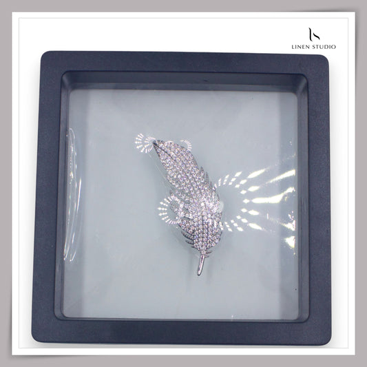 Premium Brooch - Bling Leaf (NEW)