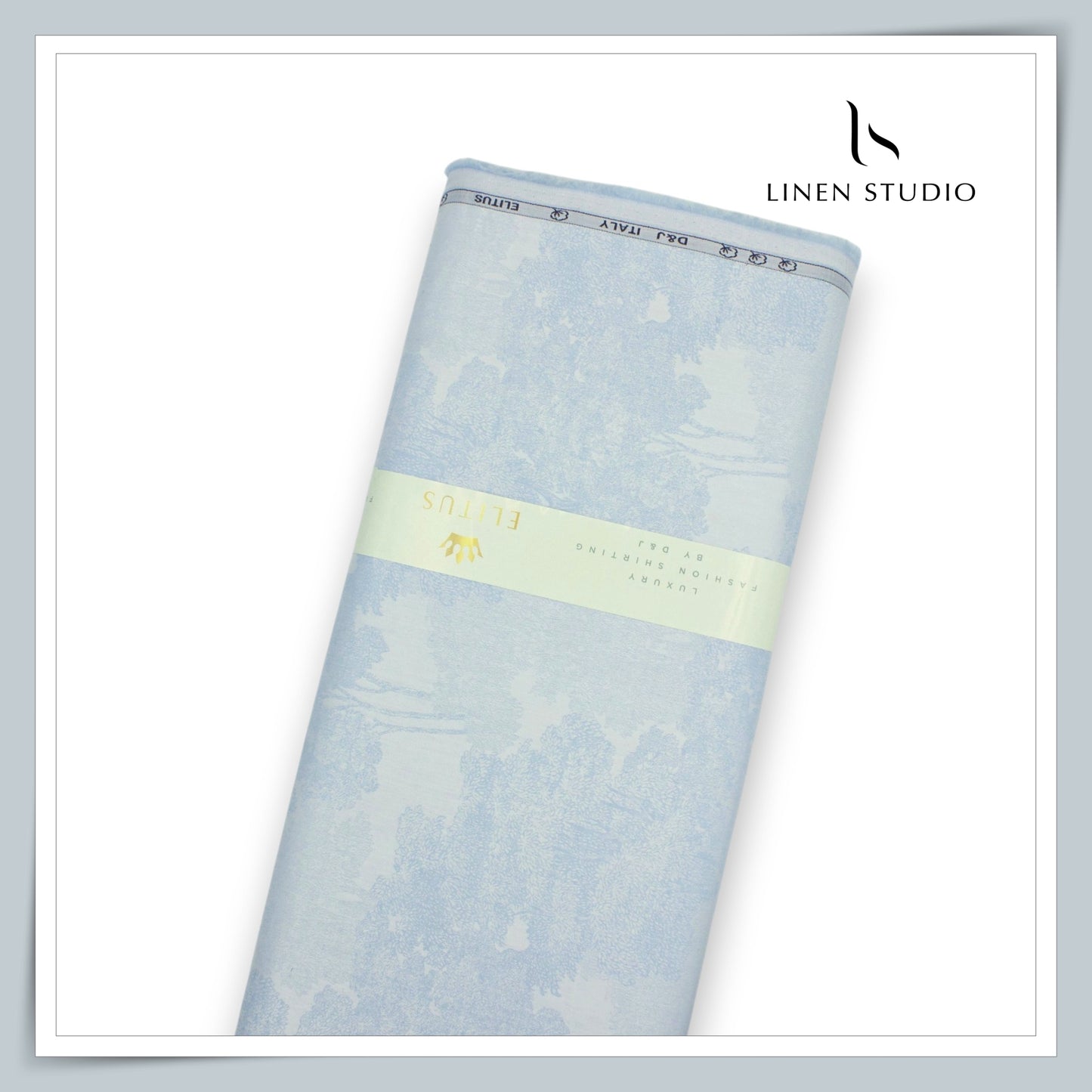 Elitus Giza Cotton Jacquard Shirting by D&J Italy - Sky Blue (NEW) (Zoom In)