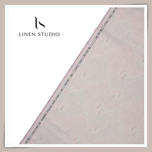 Elitus Giza Cotton Jacquard Shirting by D&J Italy - Pastel Garuda (NEW) (Zoom In)