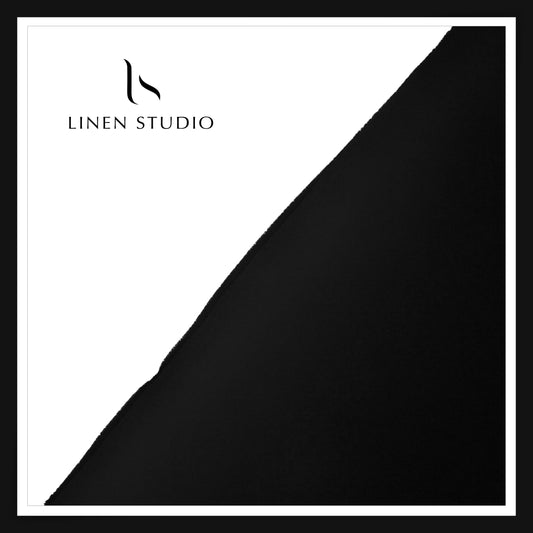 Premium Heavy Lachka Wrinkle Free Suiting by Don & Julio - Pitch Black (NEW)