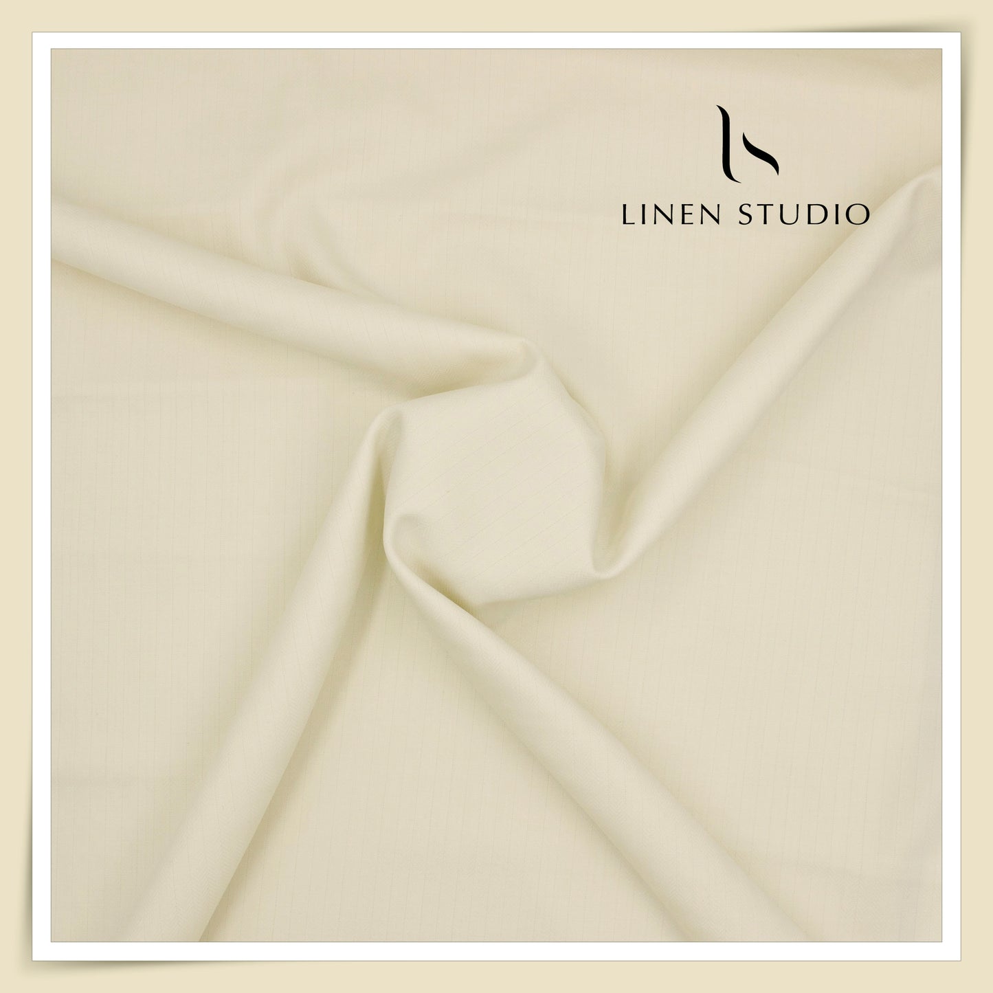 120's Australian Merino Wool Suiting by D&J - Dark Cream (NEW) (Italian Designer Collection)
