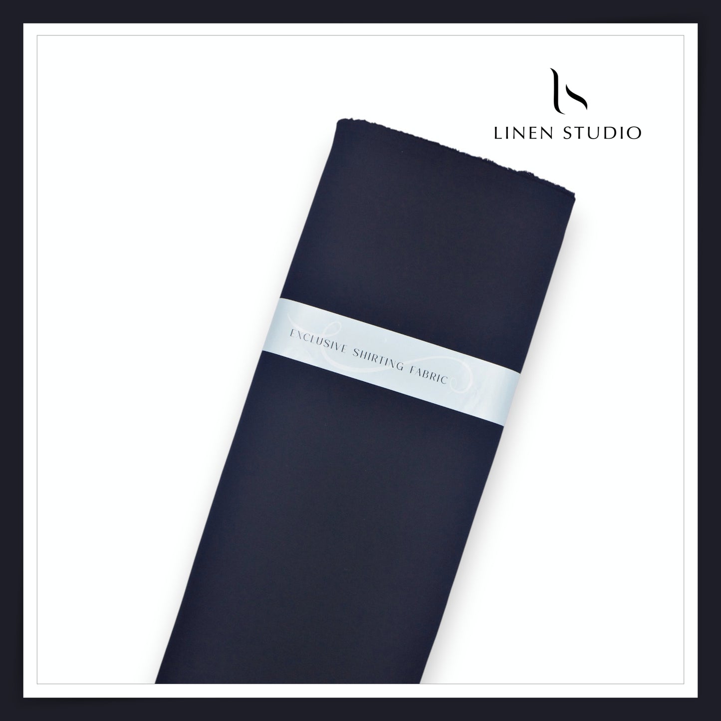 Wrinkle Free Lightweight Lachka Shirting by Don & Julio - Darkest Blue (NEW)