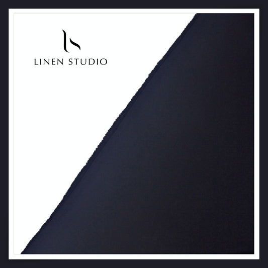 Wrinkle Free Lightweight Lachka Shirting by Don & Julio - Darkest Blue (NEW)