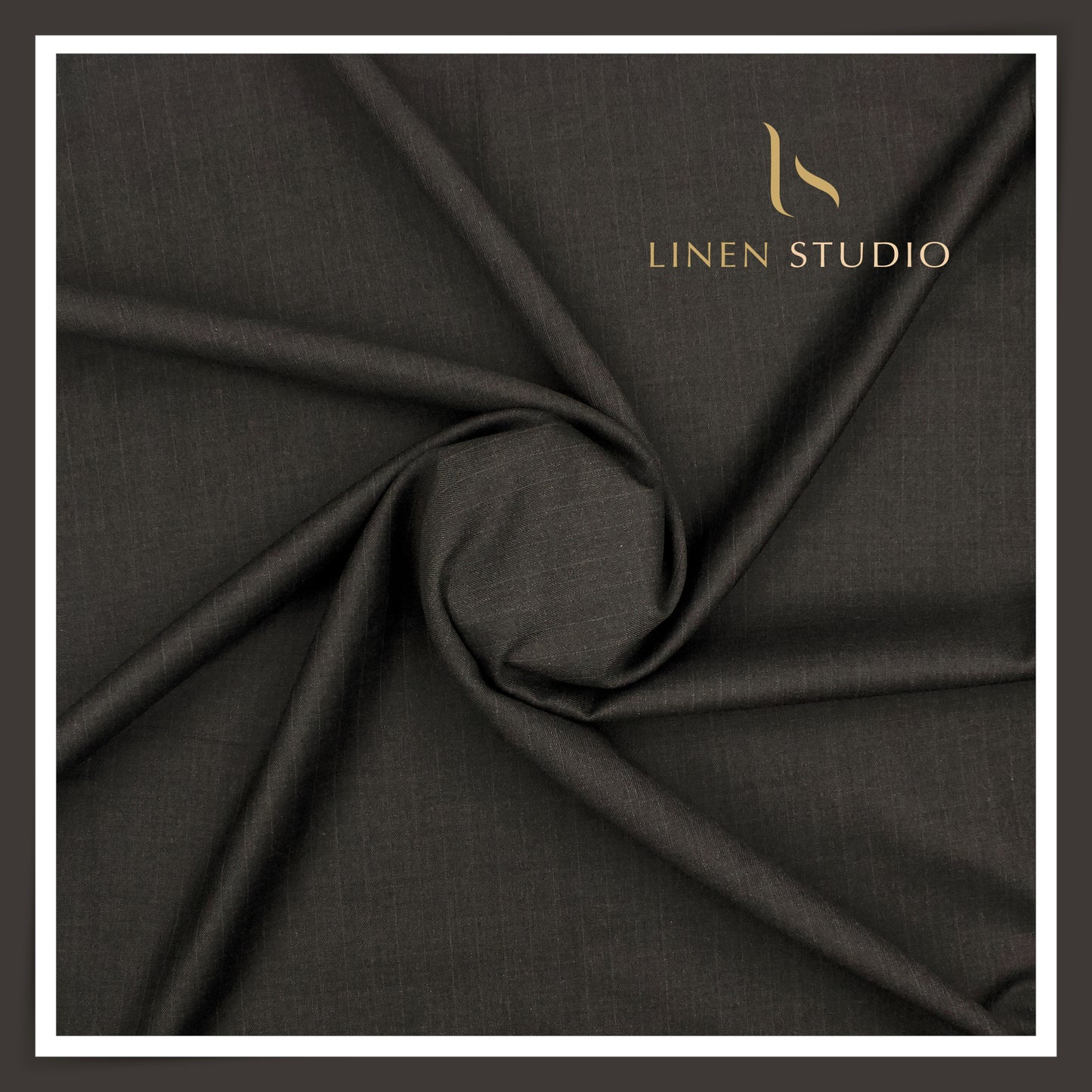 100's Australian Merino Wool Suiting by D&J - Dark Grey with Subtle Stripes (NEW) (Italian Designer Collection)