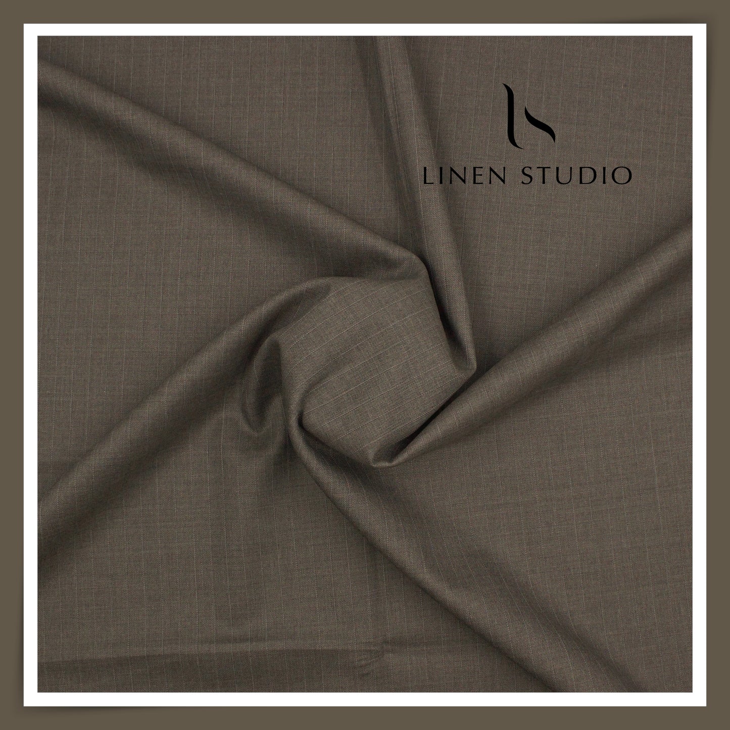 100's Australian Merino Wool Suiting by D&J - Dark Grey Stripes (NEW) (Italian Designer Collection)