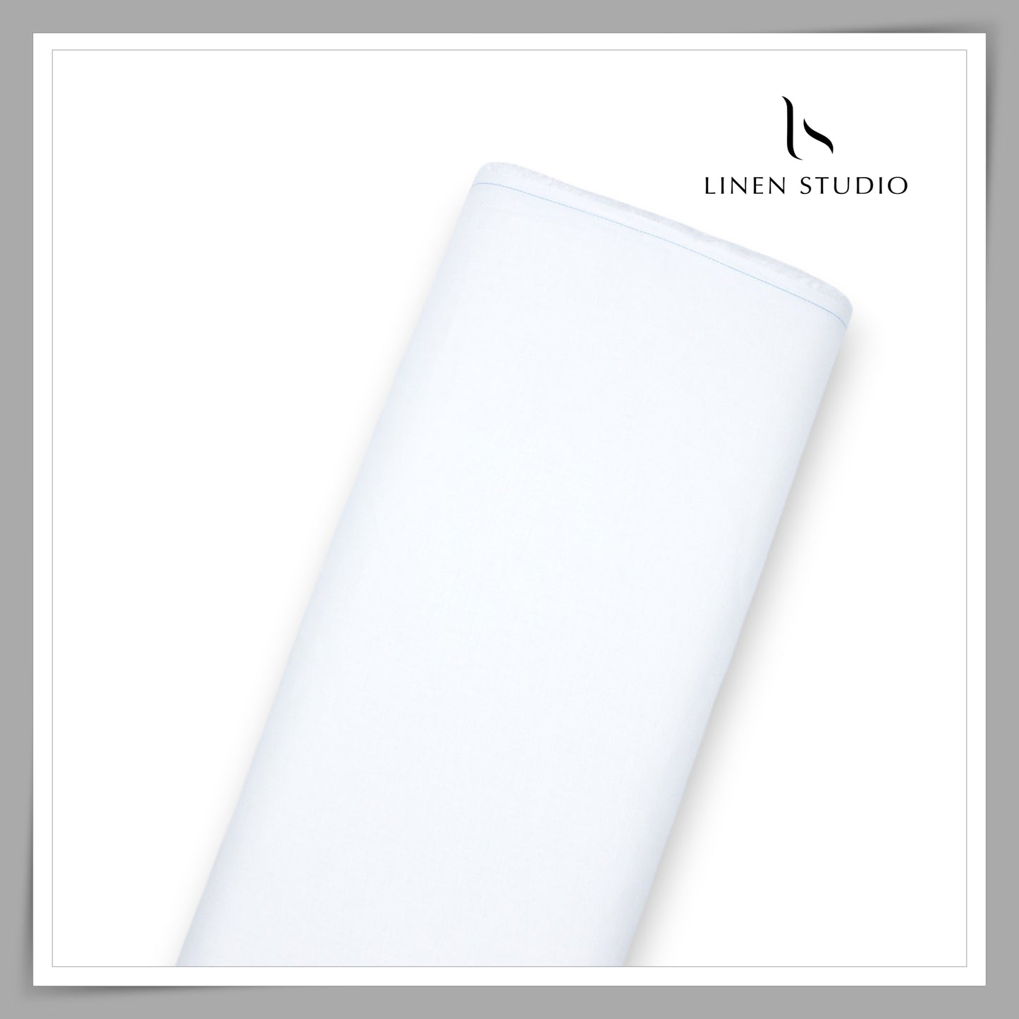 Linen Club 60 Lea Pure Linen Plain Shirting W/O SEL - Bright White (30% SALE) (Highest Demand)