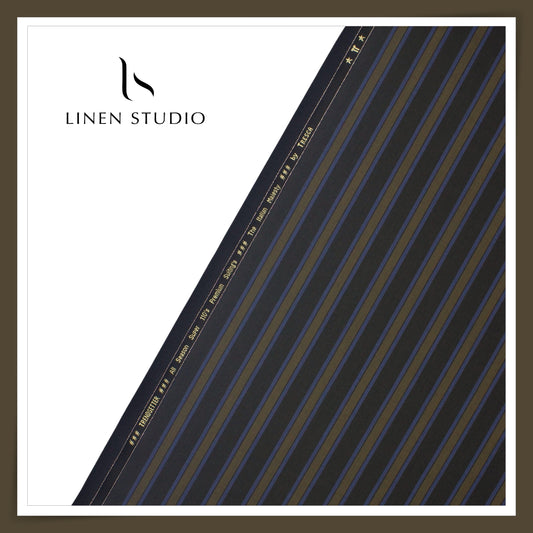 Arvind Tresca Premium Striped Suiting - 05 ( 70% SALE)