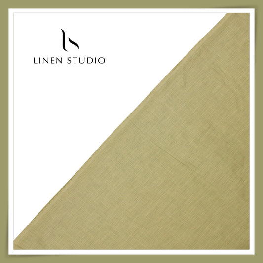 Linen Studio 60 Lea Pure Linen Shirting - Greenish Yellow (50% SALE) (NEW)