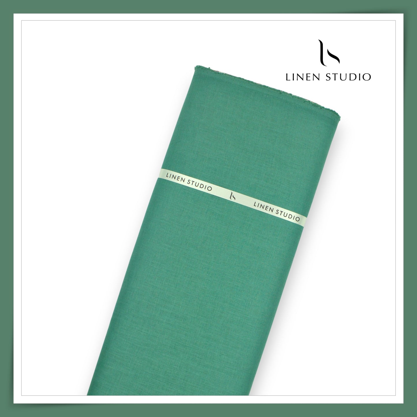 Linen Studio 60 Lea Pure Linen Shirting - Teal Green (50% SALE) (NEW)