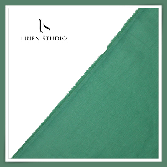 Linen Studio 60 Lea Pure Linen Shirting - Teal Green (50% SALE) (NEW)