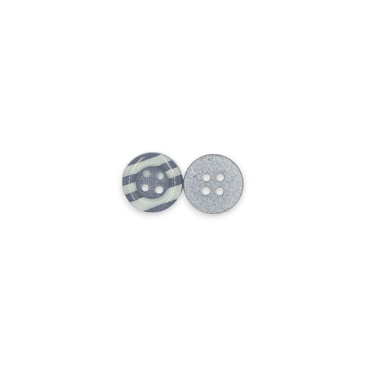 Round Rim 4 Hole Grey with White Dual Colour Fancy Shirt Buttons