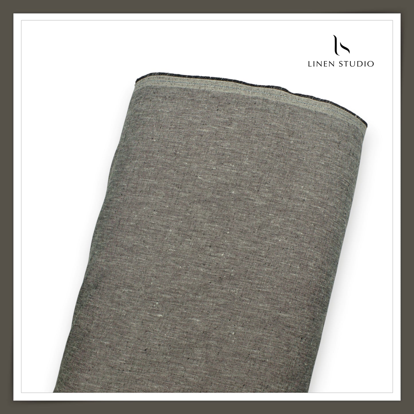 Linen Club Pure Linen Dual Fabric W/O SEL - Greyish Black (30% SALE) (NEW) (Perfect for Cord Sets)