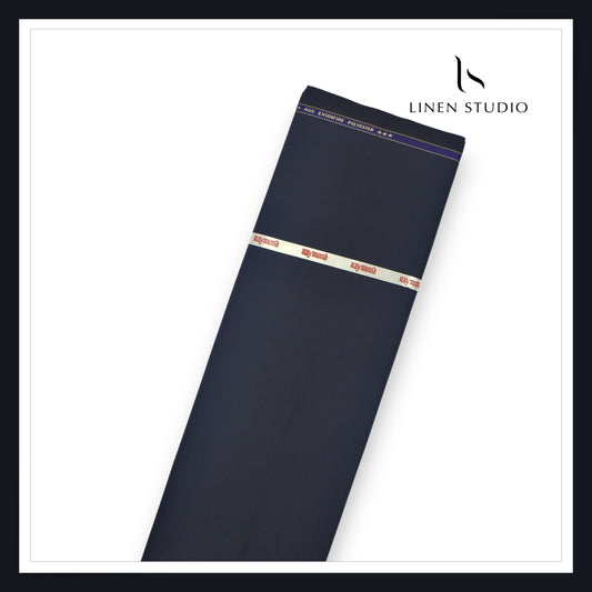 Raymond 120's Merino Wool + Cashmere Wool Luxury Suiting - Oxford Blue (NEW)