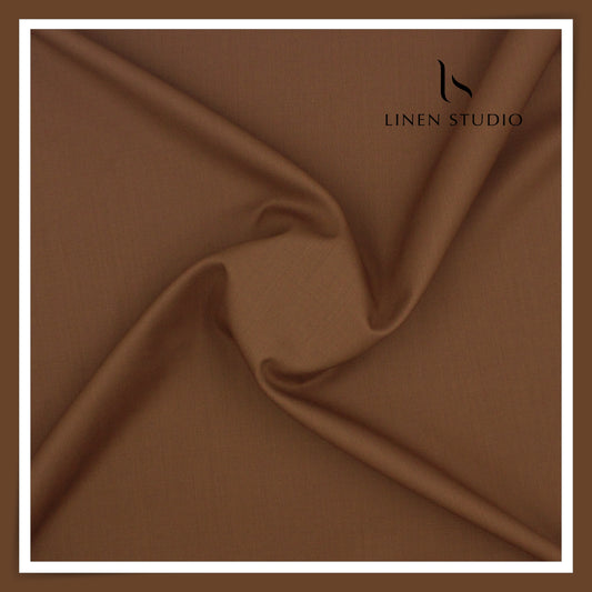 110's Super Fine Poly Wool Suiting by Georgia Gullini Italy - Old Copper (Last few mtrs) (NEW)