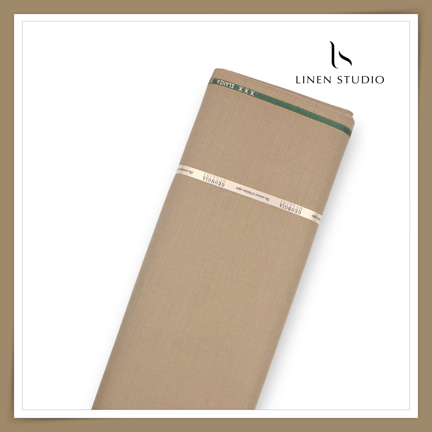 Super 120's Blended Merino Wool Suiting by Georgia Gullini Italy - Dusty Taupe (NEW)