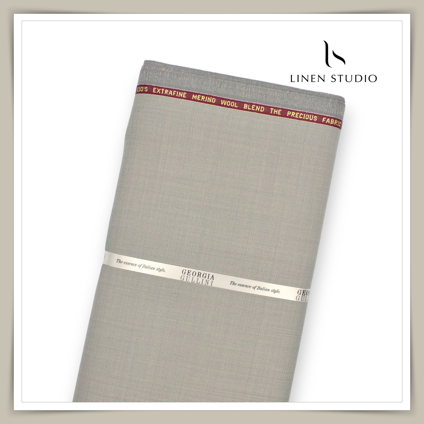 110's Poly Wool Suiting by Georgia Gullini Italy - Cement
