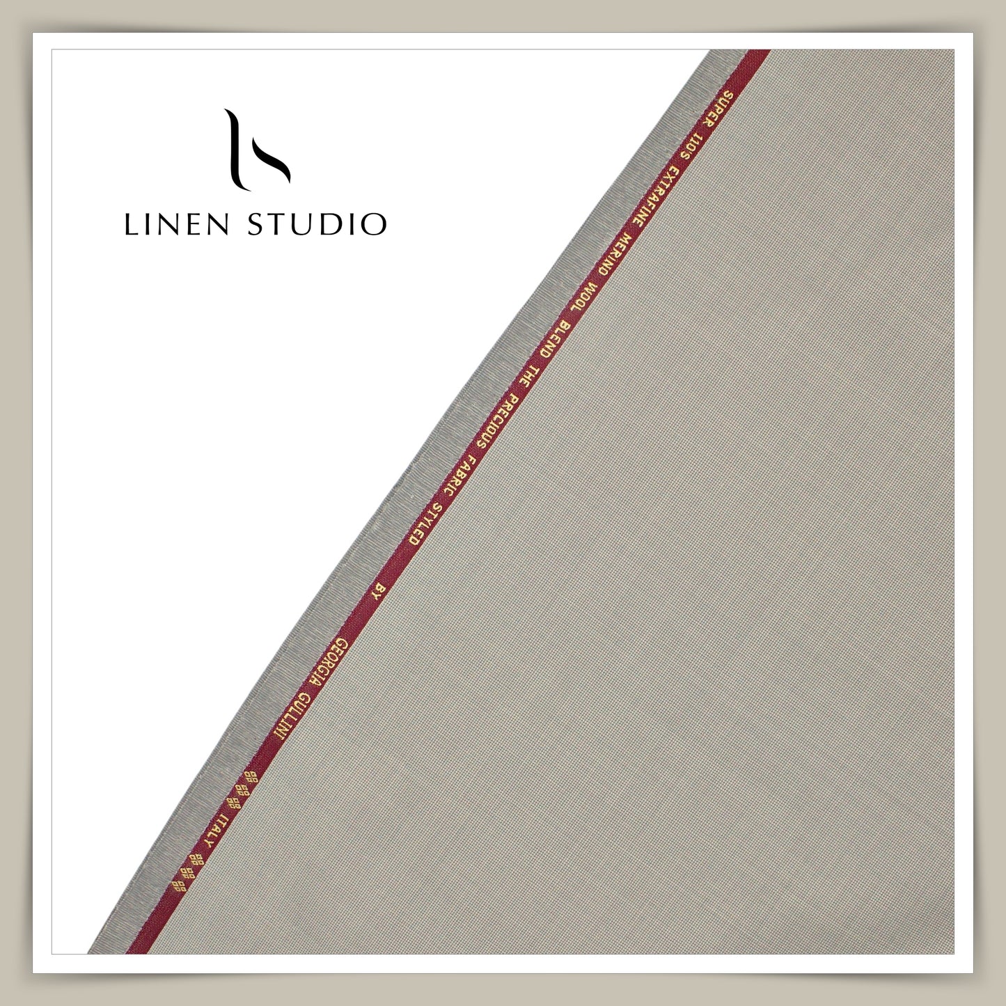 110's Poly Wool Suiting by Georgia Gullini Italy - Cement