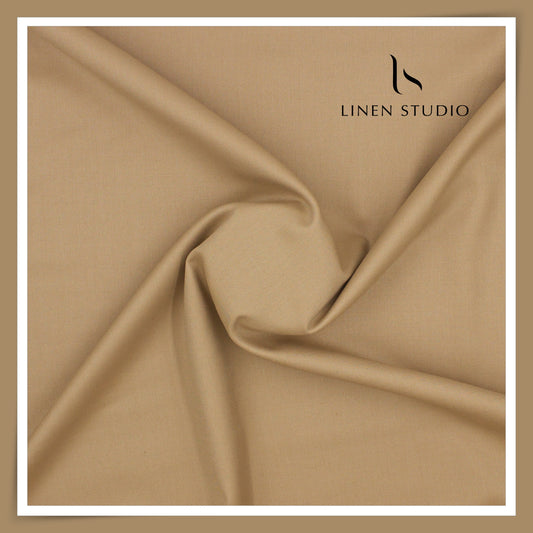 90's Poly Wool Suiting by Georgia Gullini Italy - Dark Sand (Last few mtrs) (NEW)